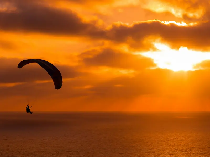 Paragliding over the dunes